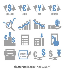 currency icon set