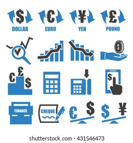 currency icon set