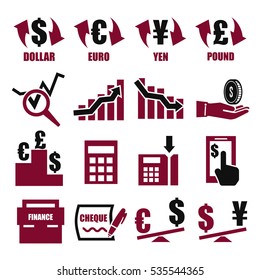 currency icon set