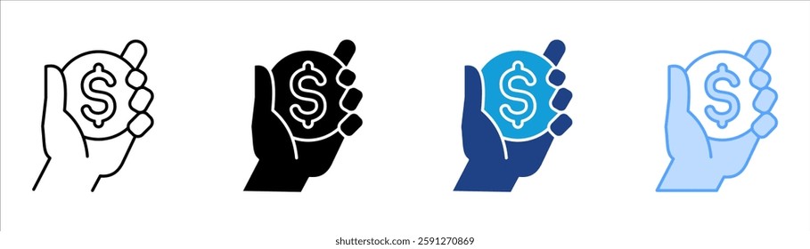 Currency Icon Set Multiple Style Collection
