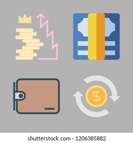currency icon set. vector set about money, investment and wallet icons set.