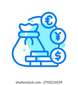 Ícone De Moeda Na Ilustração Do Vetor De Forma