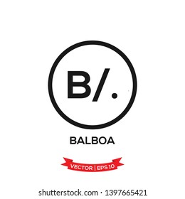 currency icon in trendy flat design, PANAMA currency symbol