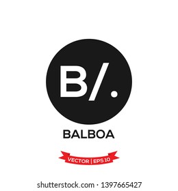 currency icon in trendy flat design, PANAMA currency symbol