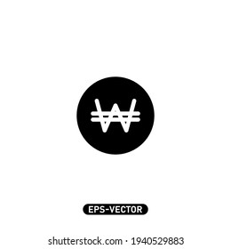 Currency Symbol Vektorgrafik Logo Vorlage für viele Zwecke. Einzeln auf weißem Hintergrund.