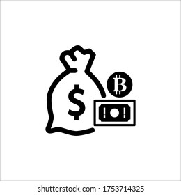 Currency icon vector illustration. Premium quality flat icon in trendy style.