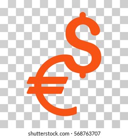 Currency icon. Vector illustration style is flat iconic symbol, orange color, transparent background. Designed for web and software interfaces.