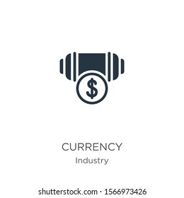 Currency icon vector. Trendy flat currency icon from industry collection isolated on white background. Vector illustration can be used for web and mobile graphic design, logo, eps10