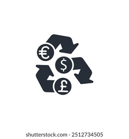 Currency icon. vector.Editable stroke.linear style sign for use web design,logo.Symbol illustration.