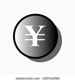 Currency Icon : Yen - Vector, Sign and Symbol for Design, Presentation, Website or Apps Elements.