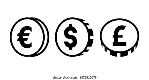 Currency icons set,euro,do...or graphic and website