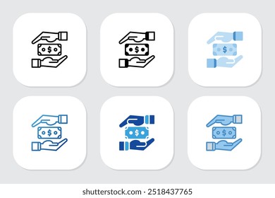 currency icons with various design styles