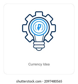 Currency Idea Or Idea Icon Concept