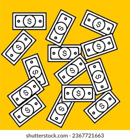 Currency illustration in simple style.