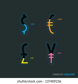 Currency Indicator Signs, Slider Switch Buttons, Sign, Symbol, Emblem, Logo for Web Design, User Interface, Mobile Phone, Baby, Children, People