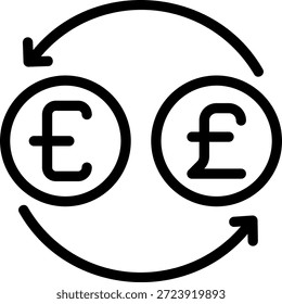 Vector de ilustración de icono de línea de moneda