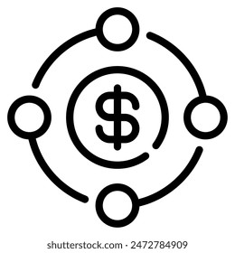 Currency Link icon for web, app, infographic, etc