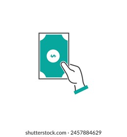 Currency logo icon vector flat design