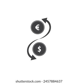 Currency logo icon vector flat design