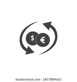 Moneda logo icono Vector diseño plano