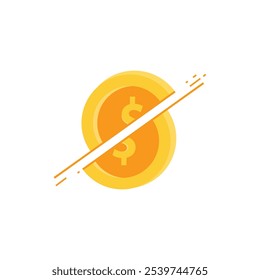 Currency logo icon vector flat design