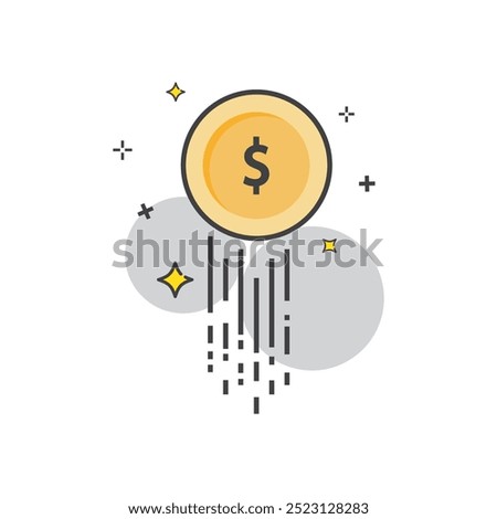 Currency logo icon vector flat design