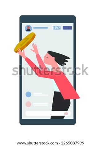 Currency market concept, trying to hold exchange rate down in phone. Flat design. Isolated on white background