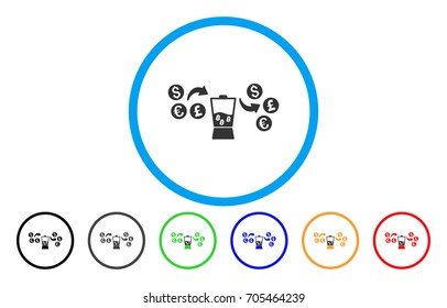 Currency Mixer flat vector icon for application and web design.