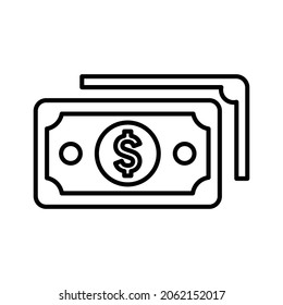 Currency, money icon. Simple outline vector illustration.
