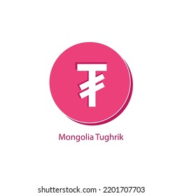 currency of Mongolia. Tughrik. isolated on white background. illustration vector Eps.10