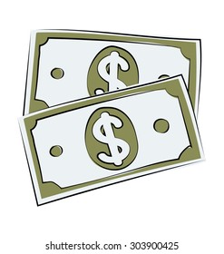 
Currency Note Hand Drawn Vector Icon
