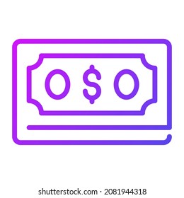 currency outline icon, business and finance icon.