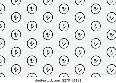 Patrón de iconos de esquema de moneda con logotipo de símbolo
