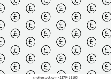 Currency Outline Icon Pattern With Symbol Logo