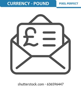 Currency - Pound Icon. Professional, pixel perfect icons optimized for both large and small resolutions. EPS 8 format. 12x size for preview.