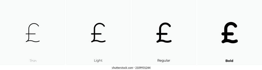 Währungspfund-Symbol. Thin, hellrosa und feines Design einzeln auf weißem Hintergrund