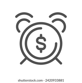 Currency related icon outline and linear vector.