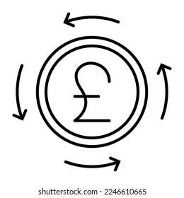 Currency Related Vector Line Icons. Contains such Icons as Exchange Rate and Currency Forecast, Change Graph