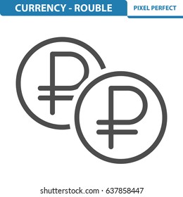 Currency - Rouble Icon. Professional, pixel perfect icons optimized for both large and small resolutions. EPS 8 format. 12x size for preview.