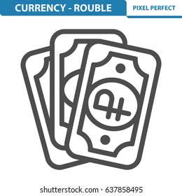 Currency - Rouble Icon. Professional, pixel perfect icons optimized for both large and small resolutions. EPS 8 format. 12x size for preview.