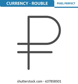 Currency - Rouble Icon. Professional, pixel perfect icons optimized for both large and small resolutions. EPS 8 format. 12x size for preview.