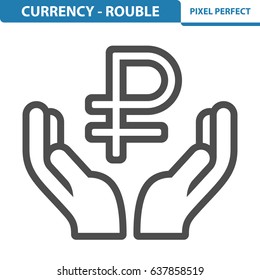 Currency - Rouble Icon. Professional, pixel perfect icons optimized for both large and small resolutions. EPS 8 format. 12x size for preview.