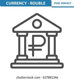 Currency - Rouble Icon. Professional, pixel perfect icons optimized for both large and small resolutions. EPS 8 format. 12x size for preview.