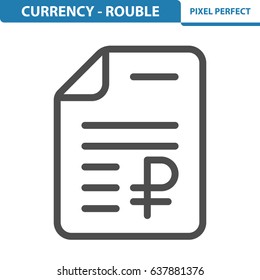 Currency - Rouble Icon. Professional, pixel perfect icons optimized for both large and small resolutions. EPS 8 format. 12x size for preview.