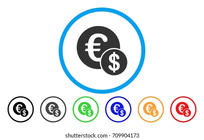 Currency rounded icon. Vector illustration style is a gray flat iconic currency symbol inside a circle. Additional color variants are black, gray, green, blue, red, orange.