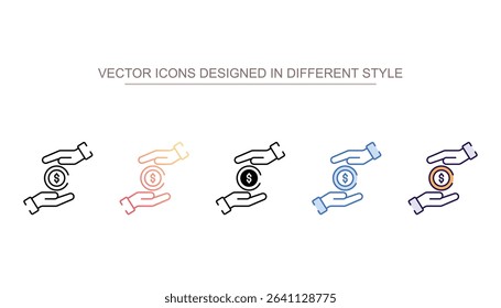Currency Saving icon design with white background stock illustration