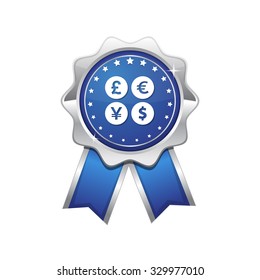 Currency Sign Blue Vector Icon Design