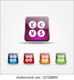 Currency Sign Colorful Vector Icon Design