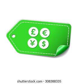 Currency Sign Green Vector Icon Design