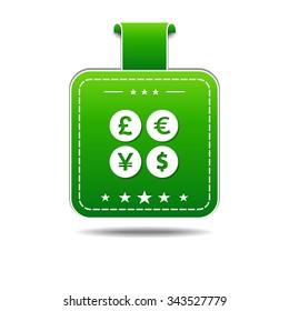 Currency Sign Green Vector Icon Design